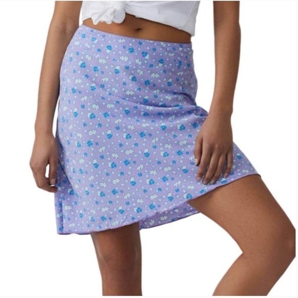 NWT Free People IRL Floral Skirt in ice combo - Picture 1 of 3